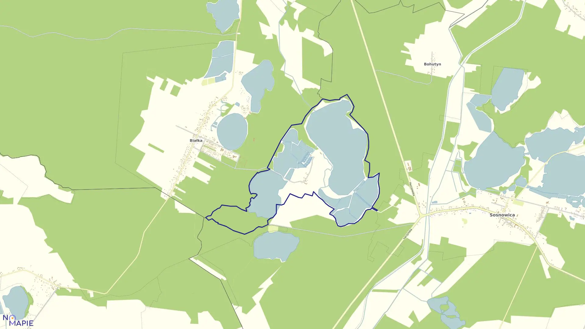 Mapa obrębu LIBISZÓW w gminie Sosnowica